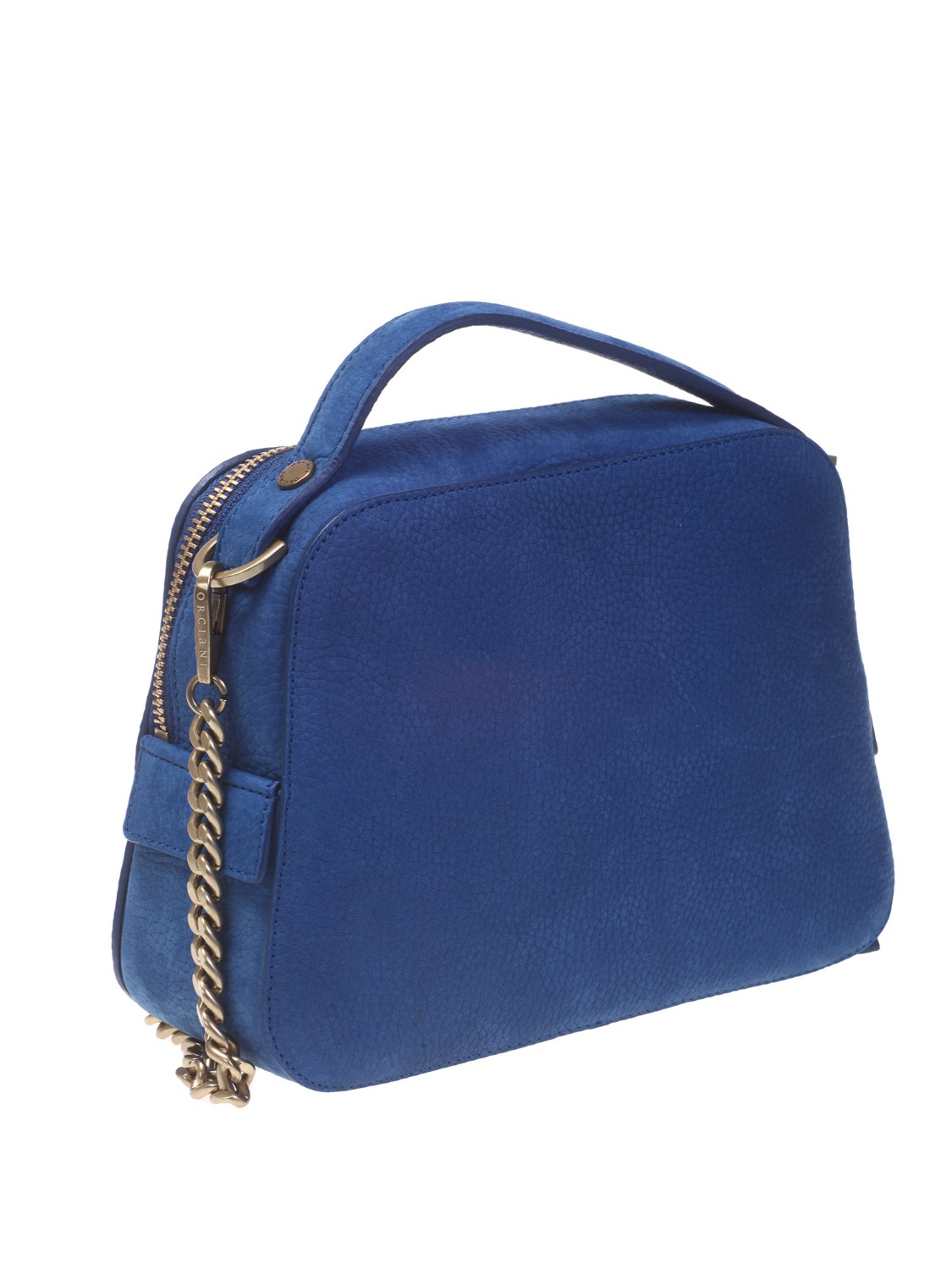 shop ORCIANI  Borsina: Orciani Mini Bag Chéri Nabucco in nubuck a mano con tracolla.
Taschino interno aperto.
Chiusura con zip a doppio scorrimento.
Tracolla rimovibile in catena.
Dettagli in finitura ottone dorato.
Dimensioni: larghezza: 22 cm, altezza: 20 cm, profondità: 7.5 cm.
Composizione: 100% pelle bovina.
Fodera: 50% poliammide 50% poliuretano.
Fabbricato in Italia.. SD0147 NAB-ELETTRICO number 6308834